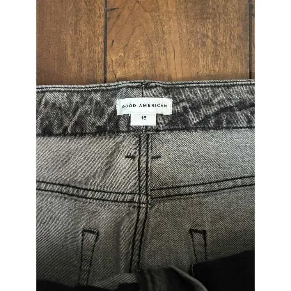 Good American |High-Waist Grey Split-Hem Women's Jeans